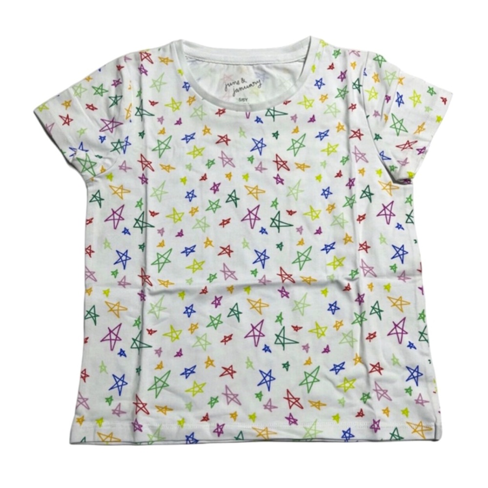 NEW! June & January Rainbow Stars tee 5/6 years